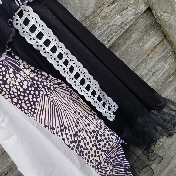 Street Fashion Asymmetrical Star Upcycled Dress - Picture 3 of 6